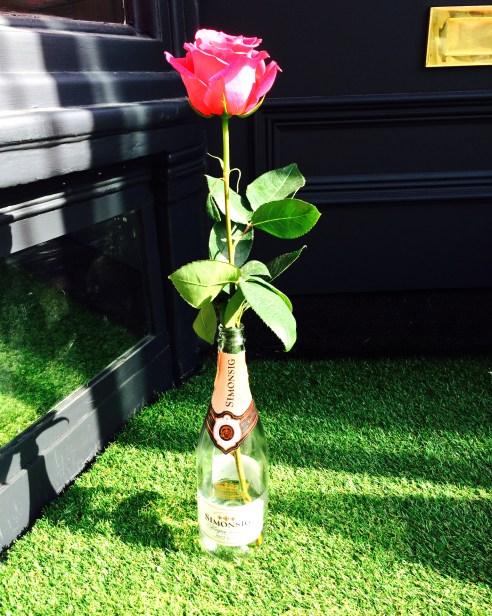 Sunshine and pink champayne